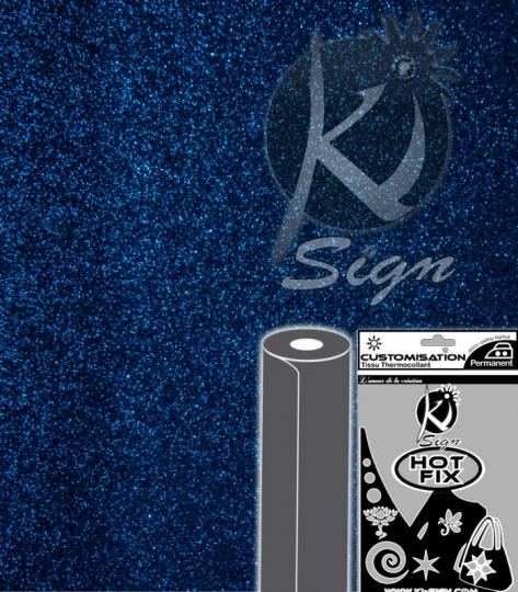 Ki-Sign Bügeltransfer Folie 15 x 20cm - Glitter - blau
