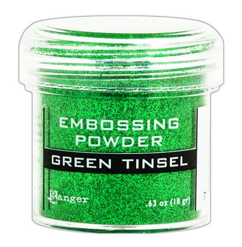Ranger Embossing Puder 34ml Green Tinsel
