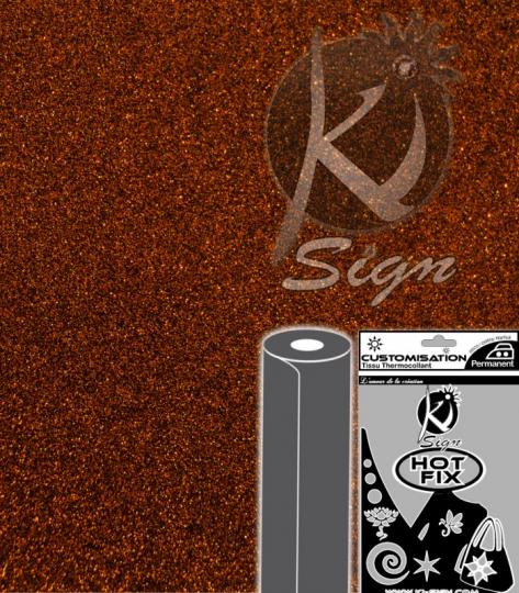 Ki-Sign Bügeltransfer Folie 15 x 20cm - Glitter - braun