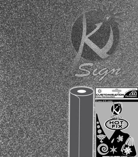 Ki-Sign Bügeltransfer Folie 15 x 20cm - Glitter - grau