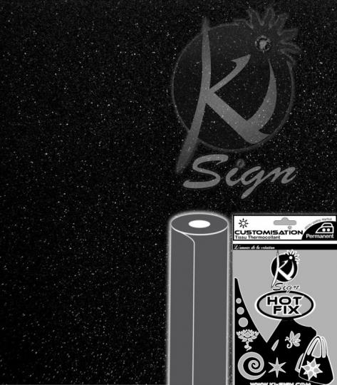 Ki-Sign Bügeltransfer Folie 15 x 20cm - Glitter - schwarz