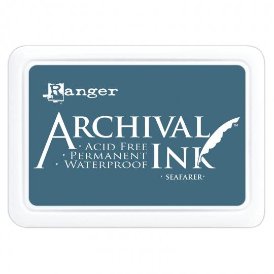 Ranger Archival Ink Stempelkissen - Feinkontur/Wasserfest Seafarer / See Blau