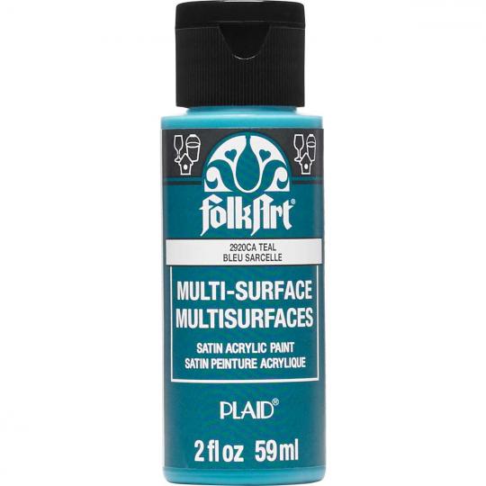 Plaid Folkart - Multi-Surface Satin Acrylfarbe - 59ml teal / Petrol