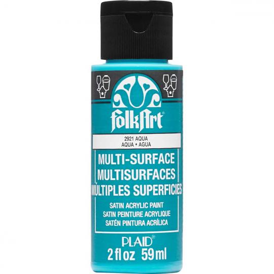 Plaid Folkart - Multi-Surface Satin Acrylfarbe - 59ml paint aqua / Aquagrün