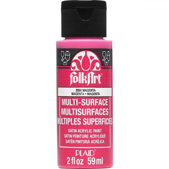 Plaid Folkart - Multi-Surface Satin Acrylfarbe - 59ml magenta / Magenta