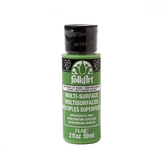 Plaid Folkart - Multi-Surface Satin Acrylfarbe - 59ml fresh cut grass / Grasgün