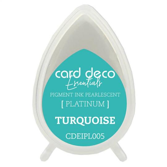 Card Deco Essentials Platinum Stempelkissen Perlmutt Türkis