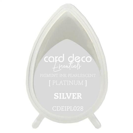 Card Deco Essentials Platinum Stempelkissen Perlmutt Silber