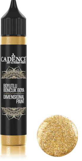 Cadence 3D Dimensional Pen - Glitzer 25ml Regenbogen-Gold Regenbogen-Gold