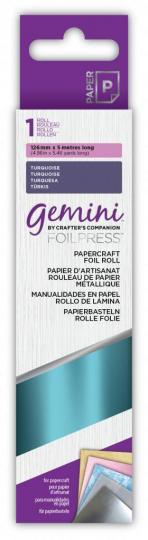 Gemini FOILPRESS Papercraft Heißfolienstempel Folie 12,6 x 500cm Türkis