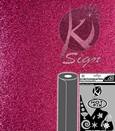 Ki-Sign Bügeltransfer Folie 15 x 20cm - Glitter - pink