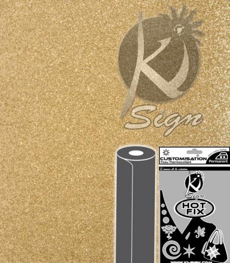 Ki-Sign Bügeltransfer Folie 15 x 20cm - Glitter - gold