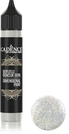 Cadence 3D Dimensional Pen - Glitzer 25ml Regenbogen-Silber Regenbogen-Silber