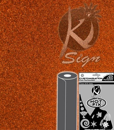 Ki-Sign Bügeltransfer Folie 15 x 20cm - Glitter - orange