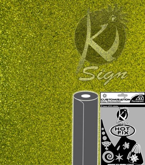 Ki-Sign Bügeltransfer Folie 15 x 20cm - Glitter - hellgrün