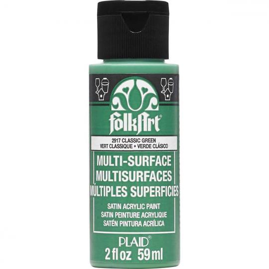 Plaid Folkart - Multi-Surface Satin Acrylfarbe - 59ml classic green / Grün