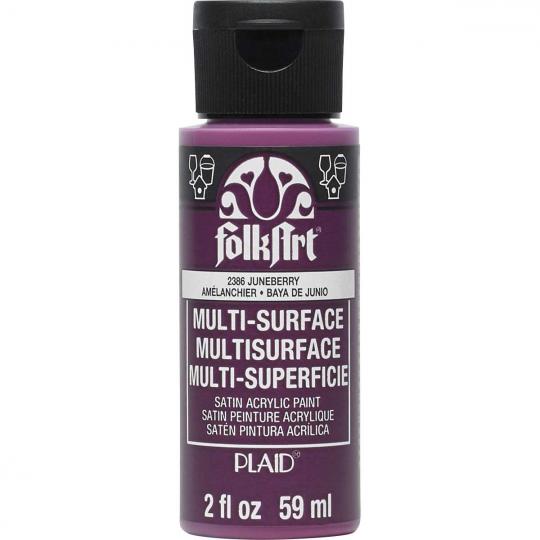 Plaid Folkart - Multi-Surface Satin Acrylfarbe - 59ml juneberry / Junebeere