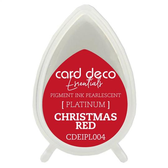 Card Deco Essentials Platinum Stempelkissen Perlmutt Weihnachts Rot