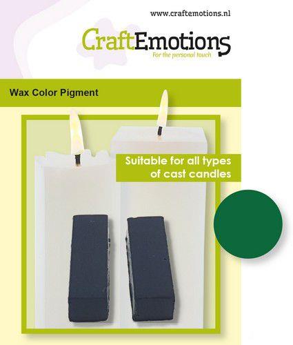 CraftEmotions Wachs Farbpigment - 2 Sticks 30 x 10 x 10mm - ca. 5g Grün