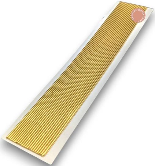 Sandras-Bastelladen - Wachstreifen Rund - 250mm Gold glänzend | 2mm - 20 Stück Gold glänzend - 2mm - 20 Stück