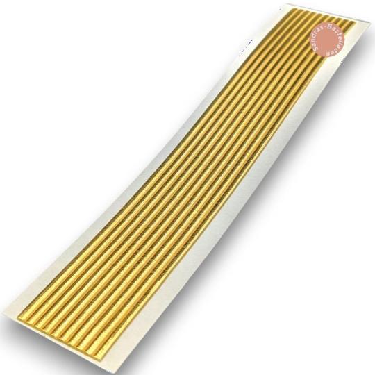Sandras-Bastelladen - Wachstreifen Rund - 250mm Gold glänzend | 4mm - 10 Stück Gold glänzend - 4mm - 10 Stück