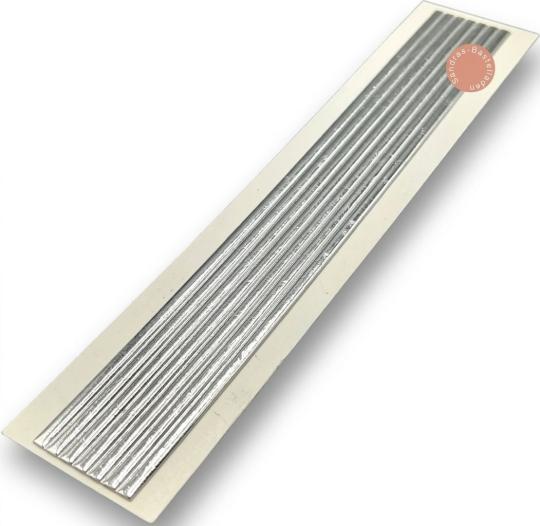 Sandras-Bastelladen - Wachstreifen Rund - 250mm Silber glänzend | 5mm - 7 Stück Silber glänzend - 5mm - 7 Stück