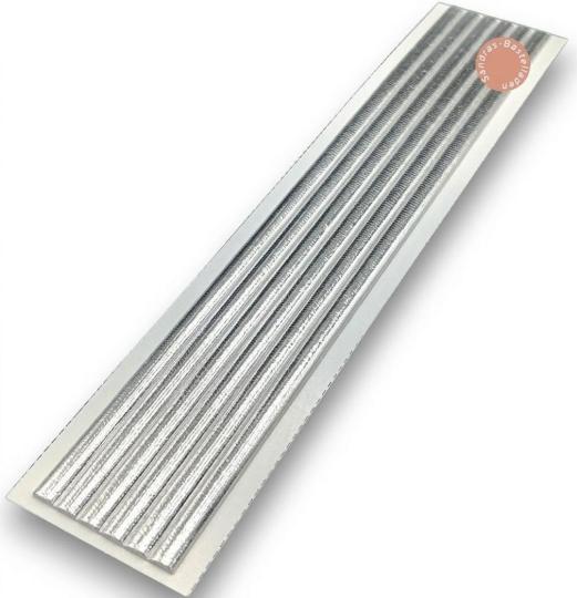 Sandras-Bastelladen - Wachstreifen Rund - 250mm Silber glänzend | 7mm - 6 Stück Silber glänzend - 7mm - 6 Stück