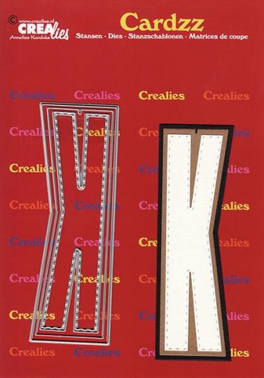 Crealies Cardzz Stanzschablone 3tlg. No.411 - Alphabet - K - 