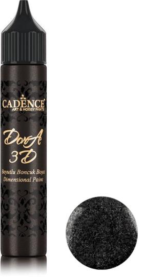 Cadence 3D Dimensional Pen - Dora Metallic 25ml Schwarz Schwarz