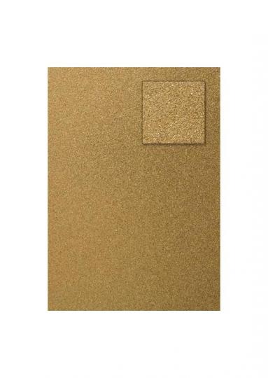 Glitterkarton DIN A4  200g/m²  - 1 Bogen gold