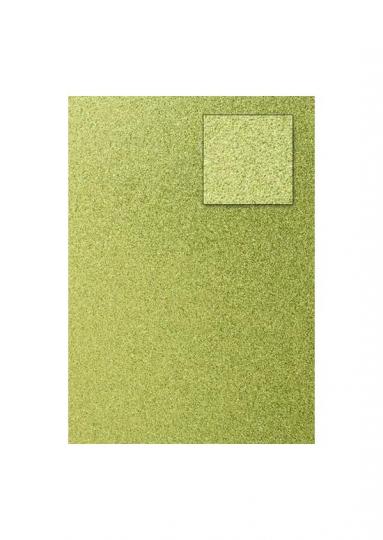 Glitterkarton DIN A4  200g/m²  - 1 Bogen limone