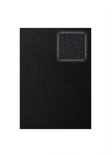Glitterkarton DIN A4  200g/m²  - 1 Bogen schwarz