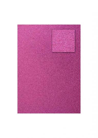 Glitterkarton DIN A4  200g/m²  - 1 Bogen fuchsia