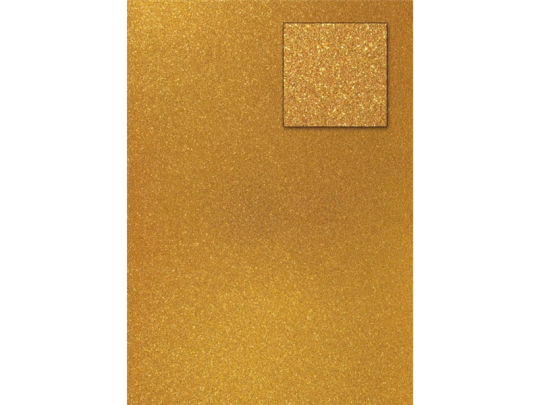 Glitterkarton DIN A4  200g/m²  - 1 Bogen dunkelgold