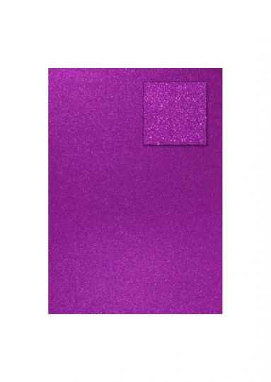 Glitterkarton DIN A4  200g/m²  - 1 Bogen violett