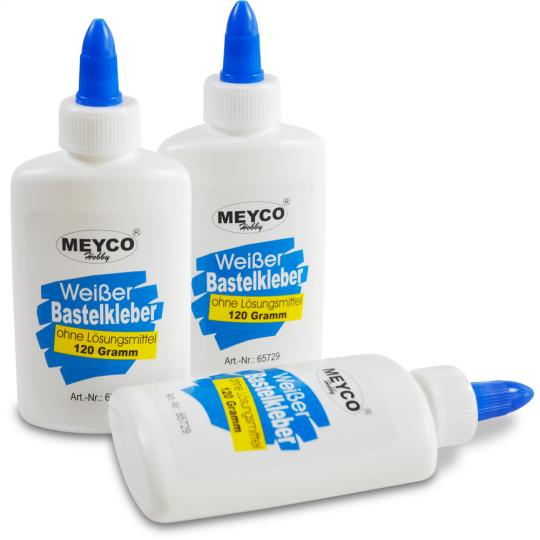 Meyco Weißer Bastelkleber - Trocknet transparent 120g