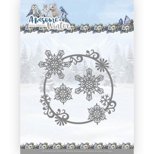 Stanzschablone - Amy Design - Awesome Winter - Winter Swirl Kreis 