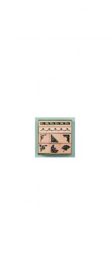 8 tlg. Stempelset Anna Griffin "Corners and Borders" 