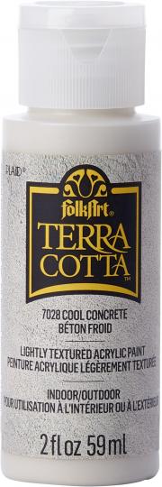 Plaid Folkart - Terra Cotta Effekt Acrylfarbe - 59ml Cool Concrete / Kühler Beton