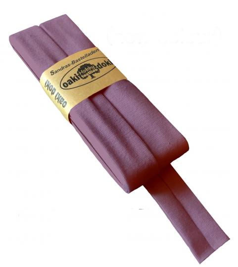 Oaki Doki Schrägband / Einfassband Tricot de Luxe Jersey gefalzt 3m x 20mm 945-Flieder