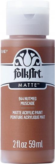 Plaid Folkart - Matte Premium Acrylfarbe - 59ml Nutmeg / Muskatnuss