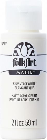 Plaid Folkart - Matte Premium Acrylfarbe - 59ml Vintage White / Vintage-Weiß