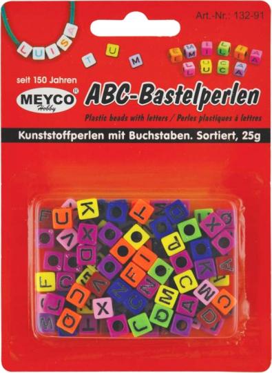 ABC Bastelperlen Buchstaben Würfel sort. 25g 