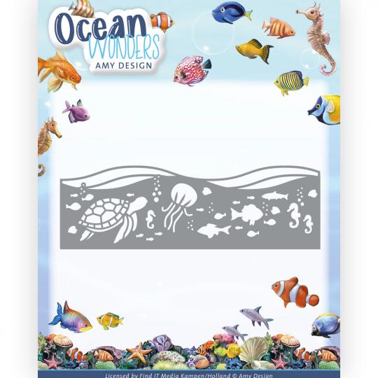 Stanzschablone - Amy Design - Ocean Wonders - Unterwasser Kante 
