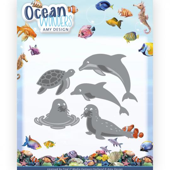 Stanzschablone - Amy Design - Ocean Wonders - Meeres Tiere 