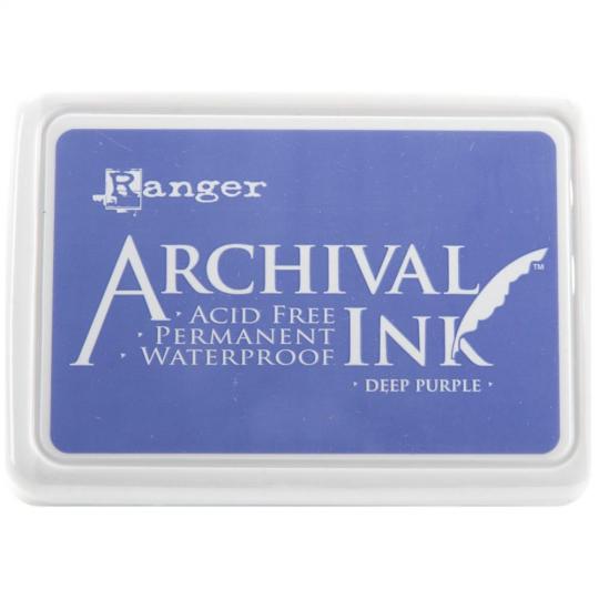 Ranger Archival Ink Stempelkissen - Feinkontur/Wasserfest deep purple
