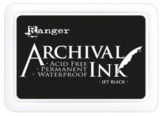 Ranger Archival Ink Stempelkissen - Feinkontur/Wasserfest jet black ( schwarz )