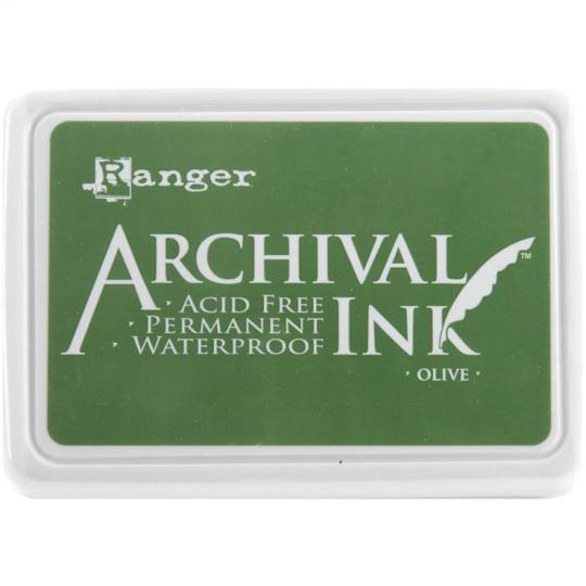 Ranger Archival Ink Stempelkissen - Feinkontur/Wasserfest Olive