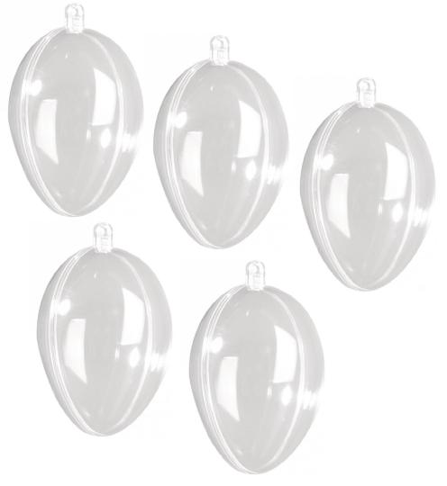 Acryl-Ei 5er Set transparent 6cm 6cm