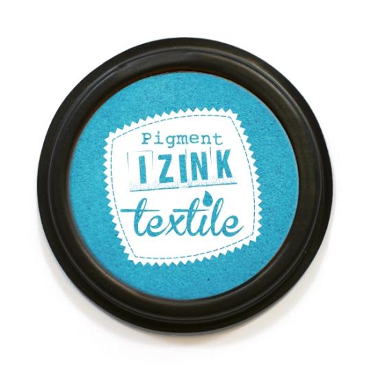 Aladine IZINK Pigment Stempelkissen - Textil Pastel / Türkis Pastel / Türkis